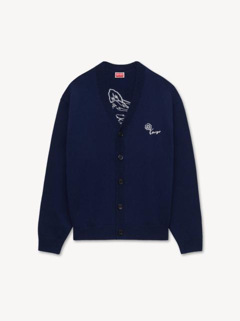 KENZO 'KENZO Tulip' embroidered cardigan wool and cotton