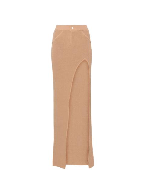 【Aya Muse】 Fayeリブニットコットンブレンド maxiスカート AYA MUSE Faye maxi skirt | REVERSIBLE