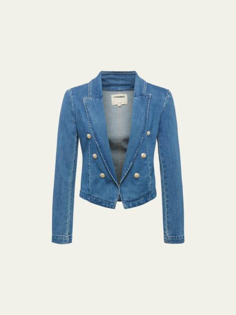 L'AGENCE Wayne Cropped Double-Breasted Jacket