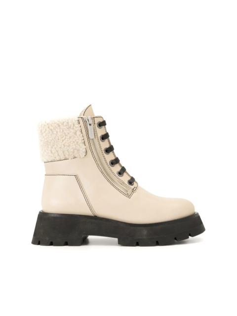 3.1 Phillip Lim shearling-trimmed leather ankle boots