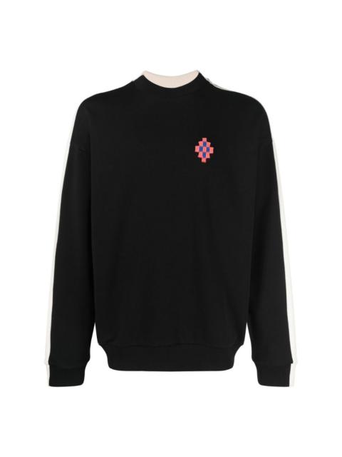 Cross-patch cotton sweatshirt