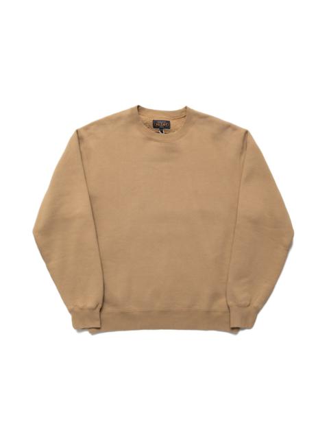 BEAMS PLUS Sweat Crew Raised Back - Khaki