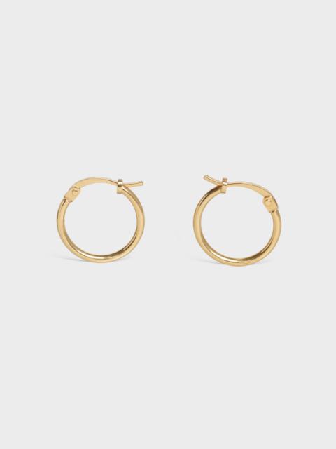 CELINE SIMPLE FORMS EXTRA SMALL HOOPS  IN  BRASS WITH GOLD FINISH