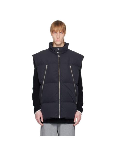 MM6 Maison Margiela Black Puffer Down Vest