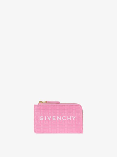 Givenchy GIV CUT CARDHOLDER IN 4G COATED CANVAS AND LEATHER