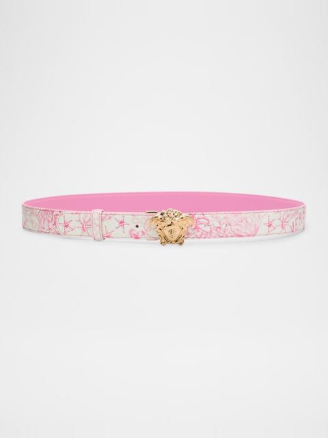 VERSACE Underwater Barocco Leather Belt