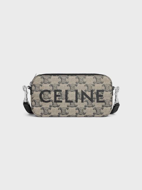 Horizontal pouch in TRIOMPHE CANVAS WITH CELINE PRINT