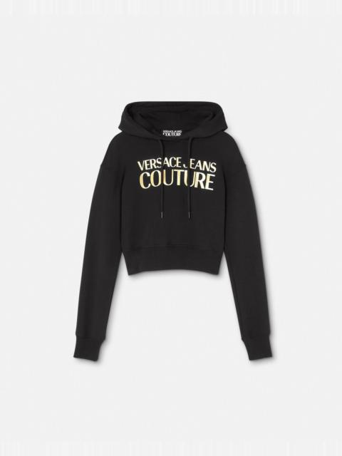 VERSACE JEANS COUTURE Logo Crop Hoodie