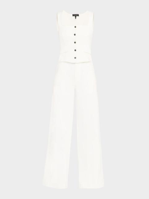 rag & bone Marianna Wide-Leg Ponte Jumpsuit
