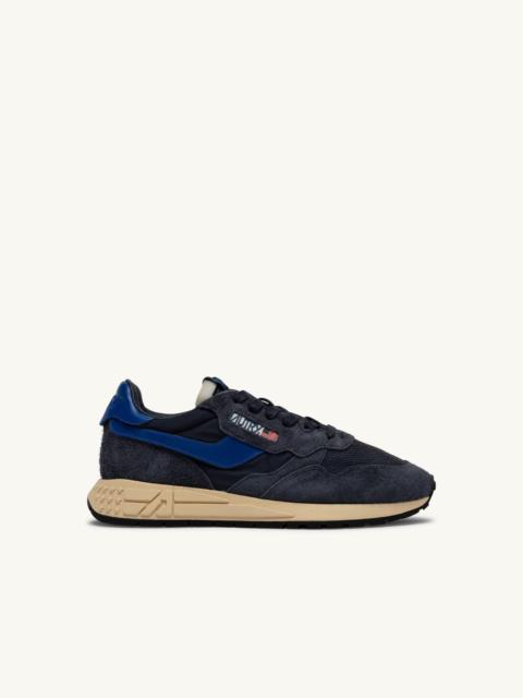 AUTRY REELWIND LOW SNEAKERS IN SPACE BLUE AND LAPIS BLUE NYLON AND SUEDE