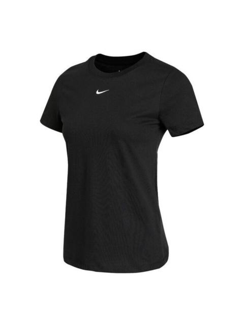 Nike (WMNS) Nike Sportswear Sport TrainingBreathable Fabric Knitting Short Sleeve T-Shirt Black CZ7340-01