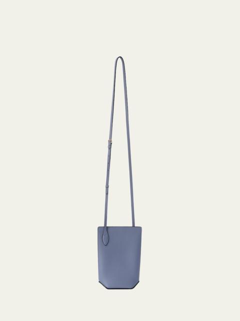 Valextra Vivi Leather Crossbody Phone Bag