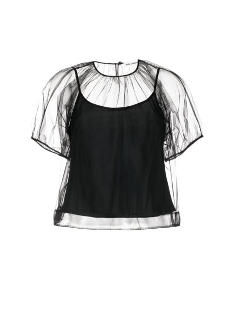 Molly Goddard semi-sheer overlay top