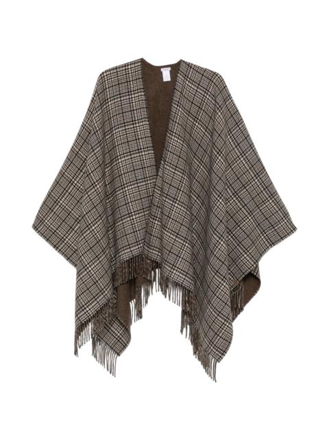 Brunello Cucinelli Brunello Cucinelli Check-pattern Fringed Poncho