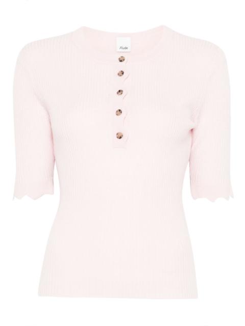 Allude button-fastening ribbed top