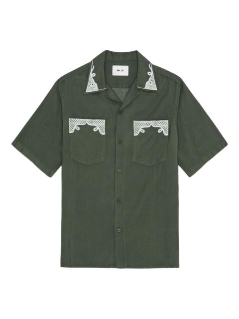 NN07 embroidered-pocket short-sleeve shirt