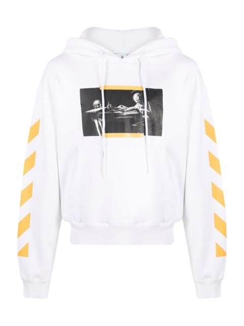 Off-White Oversized Caravaggio Painting Hoodie White And Yellow