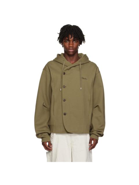 ADER error Brown Fluic Hoodie