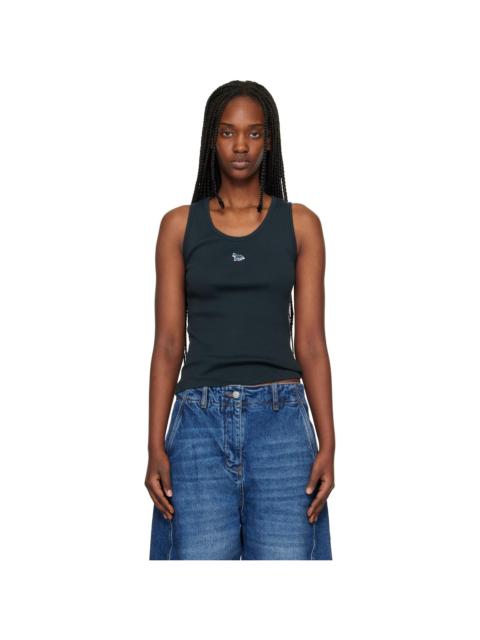 Maison Kitsuné Navy Baby Fox Ribbed Tank Top