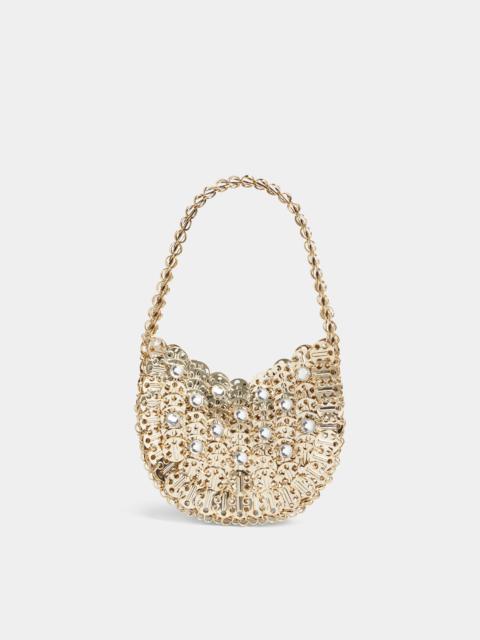 rabanne GOLD AND RHINESTONE 1969 MOON BAG