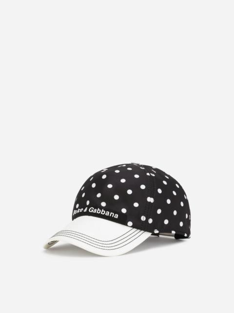 Dolce & Gabbana Nylon baseball hat with polka-dot print