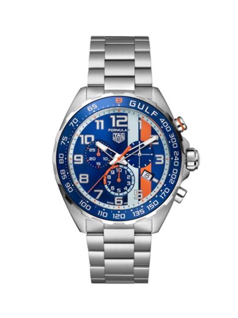 TAG Heuer Formula 1 X Gulf Chroxgulf Stainless Steel Chronograph Watch