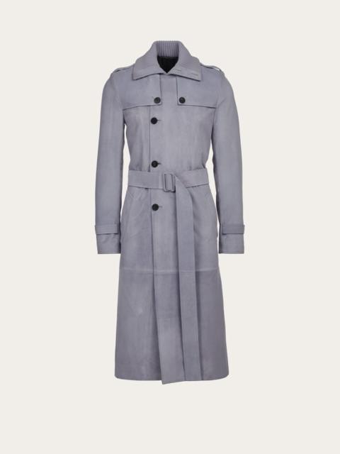 FERRAGAMO SUEDE TRENCH