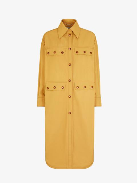 FENDI Brown nylon overcoat