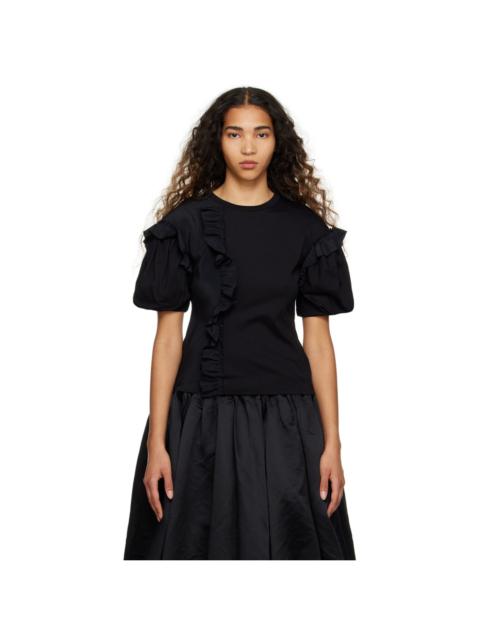 Simone Rocha Black Ruffle T-Shirt