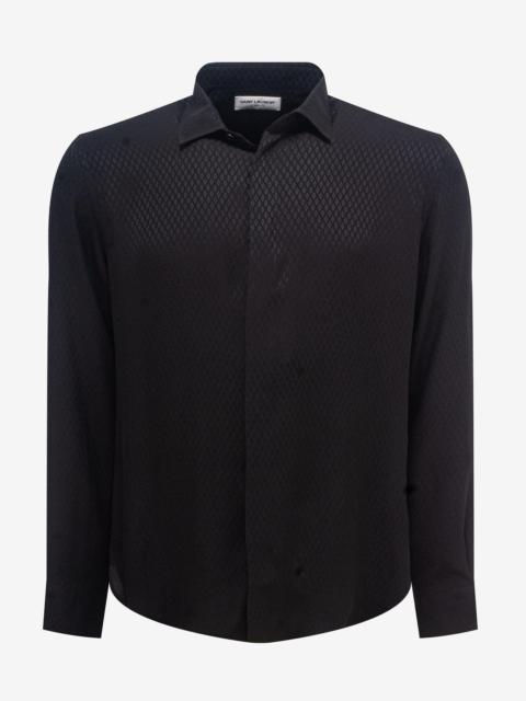 Black Diamond Jacquard Silk Shirt