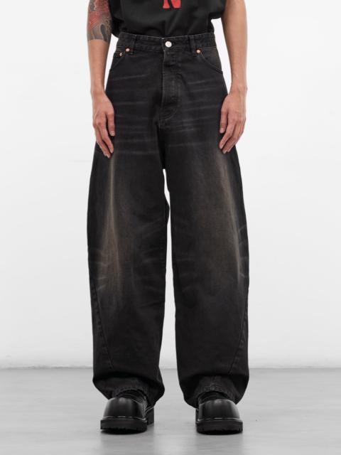 VETEMENTS Black Denim Spiral Jeans