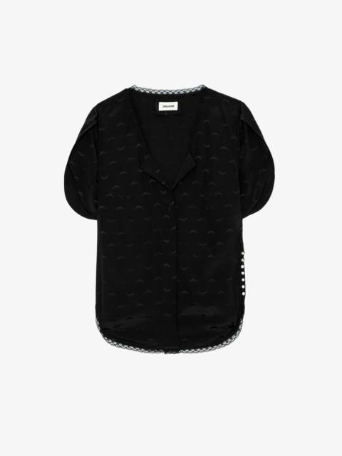 Zadig & Voltaire Tiffiny Wings Silk Jacquard Top