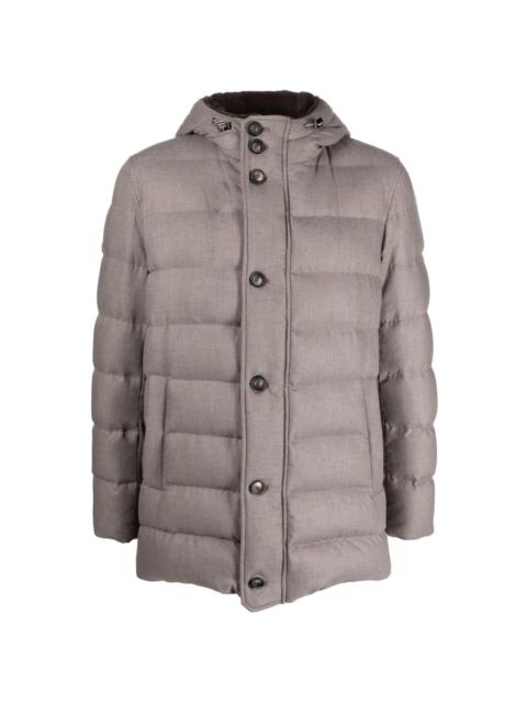 hooded padded coat