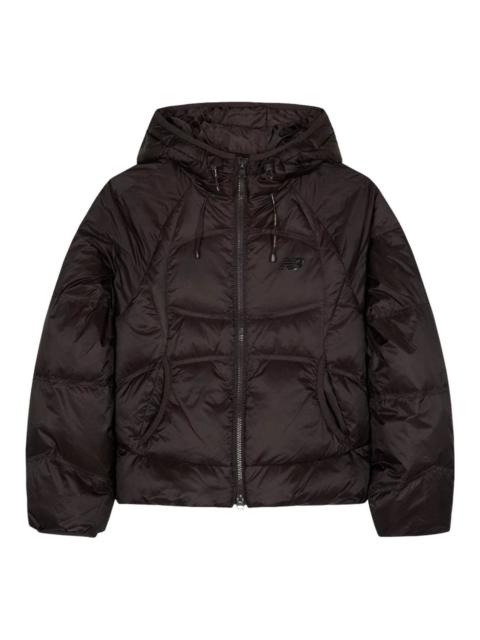 New Balance (WMNS) New Balance Flying Hooded Short Down Jacket Asia Sizing 'Brown' NBNPF4W942-85