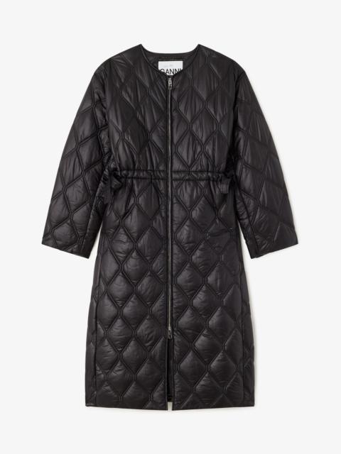 GANNI COAT IN BLACK QUILT