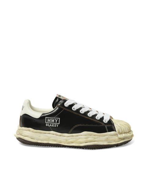 Maison MIHARAYASUHIRO Blakey OG Wrinkled Leather Sneaker in Black