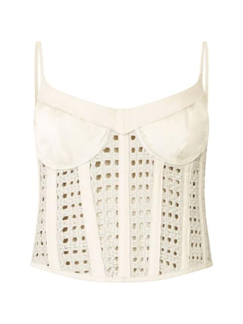 PHILIPP PLEIN woven leather bustier