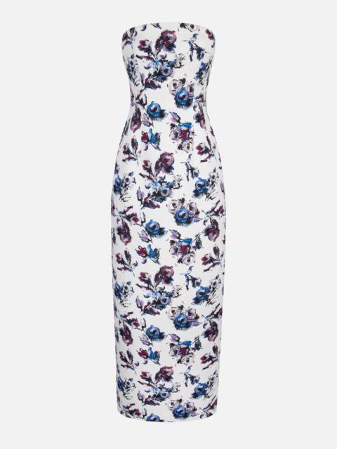 EMILIA WICKSTEAD Laelia Dress In Purple & Blue Floral Print Genzianella