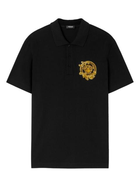 VERSACE Medusa-appliqué polo shirt