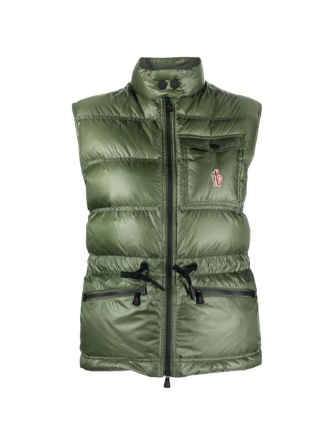 Moncler Grenoble logo-patch feather-down gilet