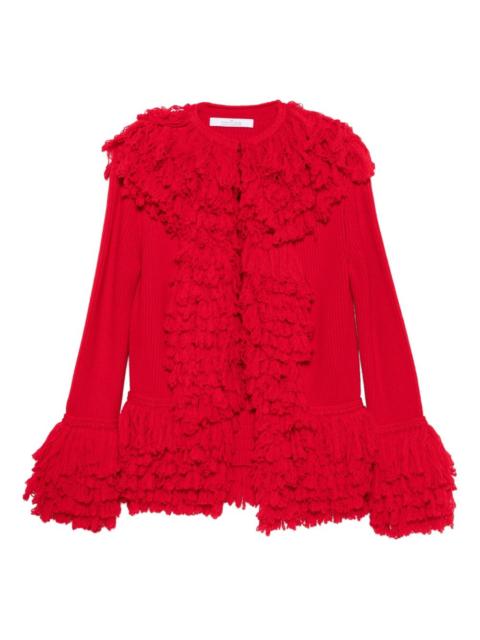 rokh ruffled fringe cardigan