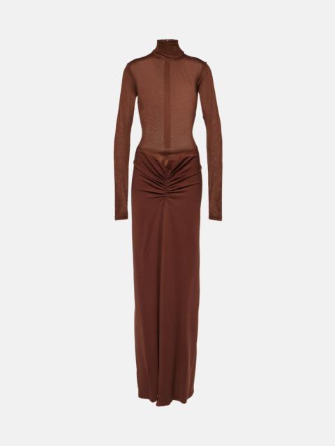 CHRISTOPHER ESBER Fusion gathered maxi dress