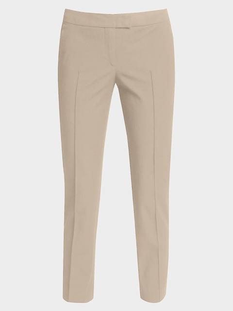 AKRIS Frankie Straight-Leg Cotton-Stretch Cropped Pants