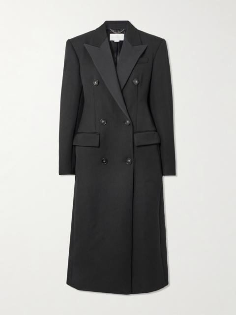 Stella McCartney Double-breasted Satin-trimmed Twill Coat