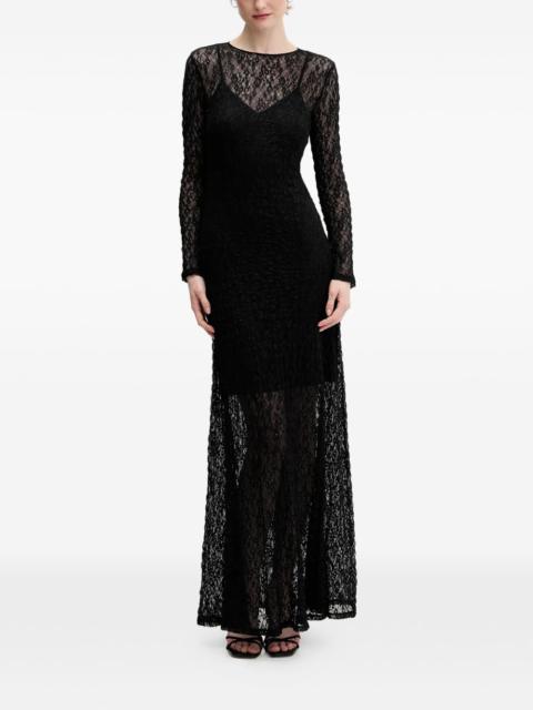 HUGO Nulietta long-sleeved laced maxi dress