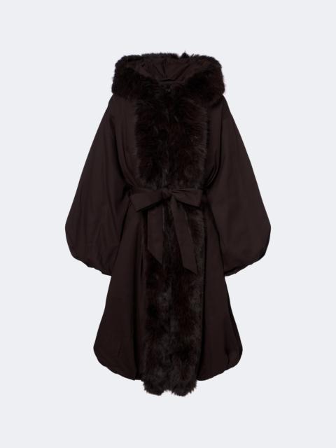 ROTATE Belted hooded coat