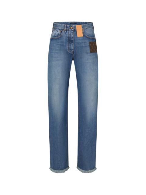 Louis Vuitton Frayed Hem Straight-Cut Jeans