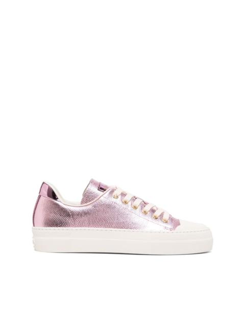 TOM FORD City metallic-finish sneakers