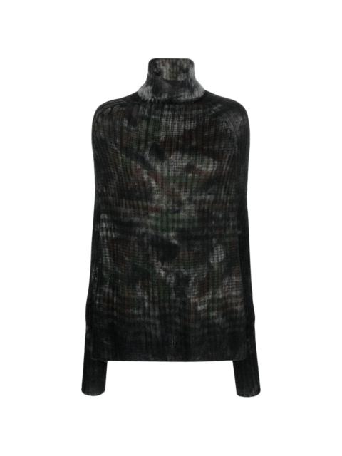 Faliero Sarti abstract-pattern print wool-blend jumper