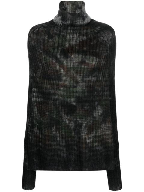 Faliero Sarti abstract-pattern print wool-blend jumper